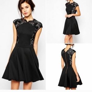 Ted Baker Black Vivace Lace Dress